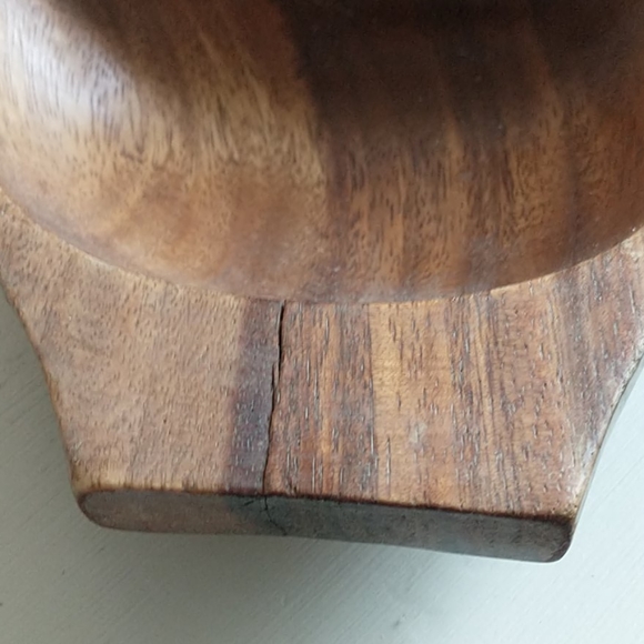 hand-carved 3 section wooden bowl - Picture 8 of 16